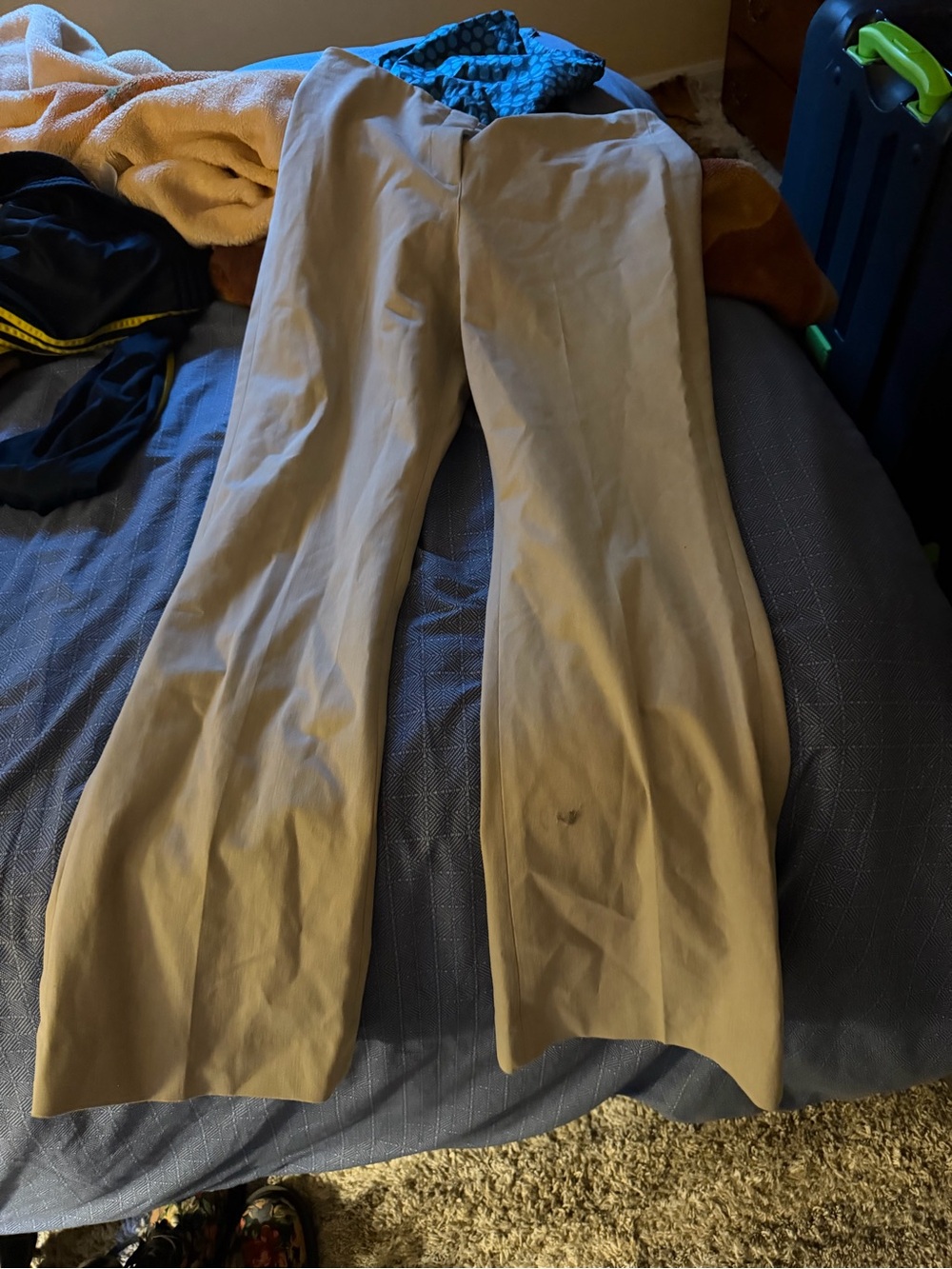 Abercrombie & Fitch Women's Khaki Wide-Leg Dress Pants
